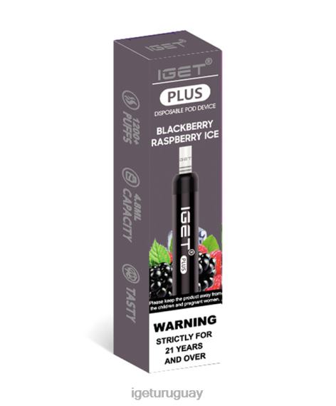 IGET Bar Plus más 4J22T31 hielo de frambuesa y mora
