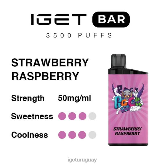 IGET Sale barra 3500 inhalaciones 4J22T273 frambuesa fresa