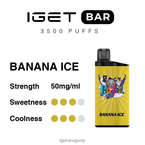 IGET Sale barra 3500 inhalaciones 4J22T282 hielo de plátano