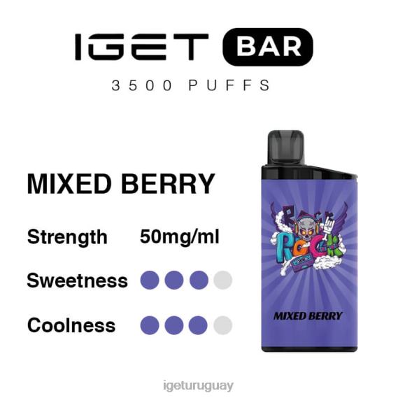 IGET Bar Plus barra 3500 inhalaciones 4J22T283 mezcla de baya