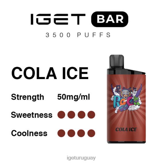IGET Sale barra 3500 inhalaciones 4J22T292 hielo de cola