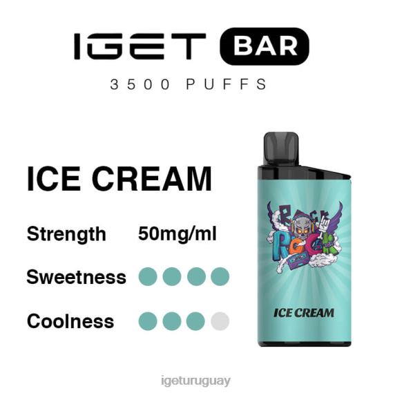 IGET Vape Online barra 3500 inhalaciones 4J22T294 helado