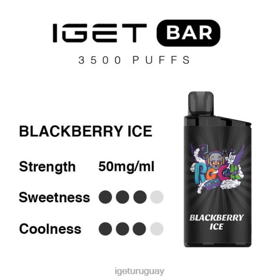 IGET Sale barra 3500 inhalaciones 4J22T301 hielo de mora