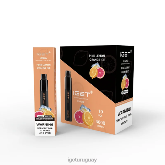 Discount IGET Vapes leyenda 4000 bocanadas 4J22T321 hielo de naranja limón rosa