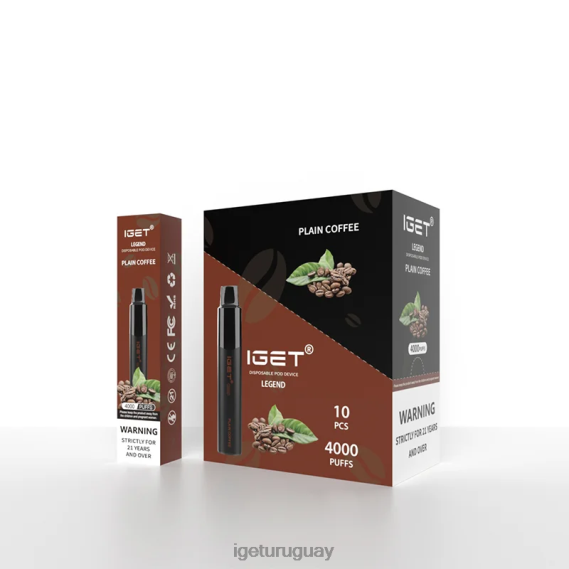 Discount IGET Vapes leyenda 4000 bocanadas 4J22T340 café simple